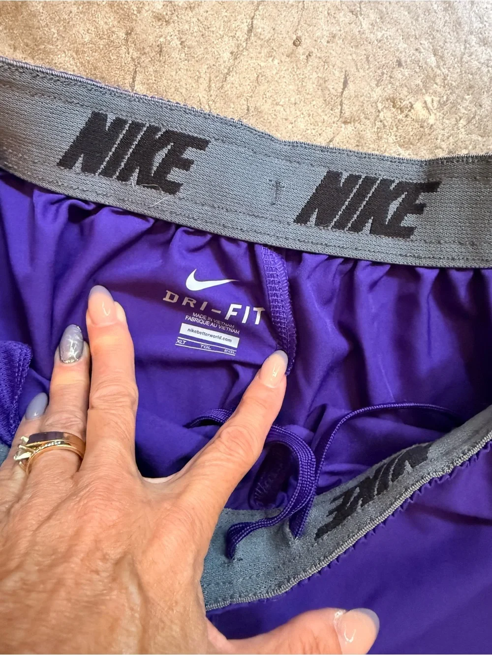 Nike Dri-FIT Olivet Nazarene University ONU Tiger Track Pants Men’s XLT Purple